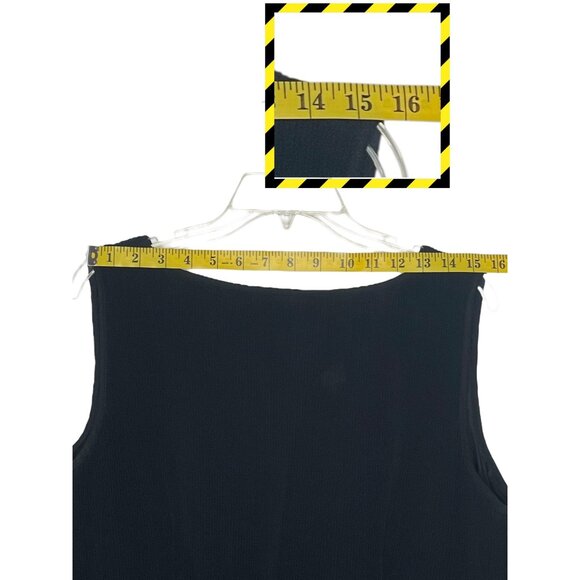 Black Sleeveless Midi Cocktail Dress Sequined Empire Waist Lane Bryant Size 20 - Picture 12 of 14